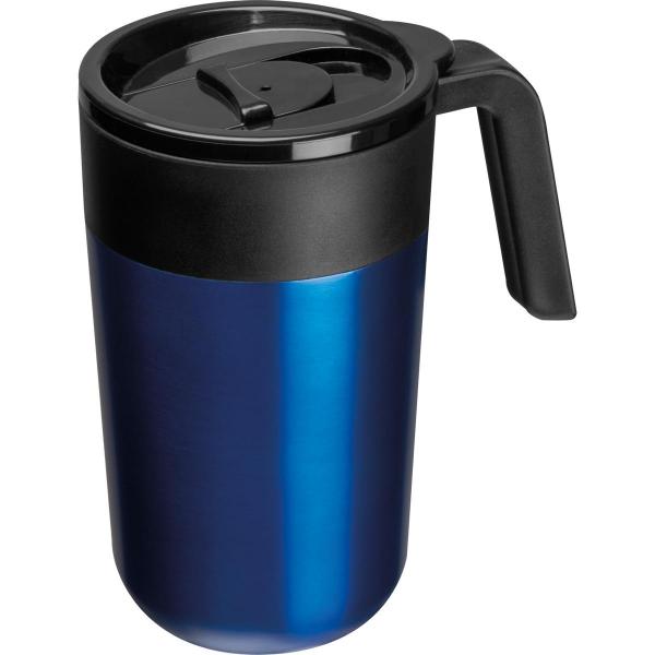 Doppelwandiger Trinkbecher aus Edelstahl / 400ml / Farbe: blau