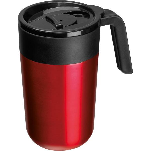 Doppelwandiger Trinkbecher aus Edelstahl / 400ml / Farbe: rot