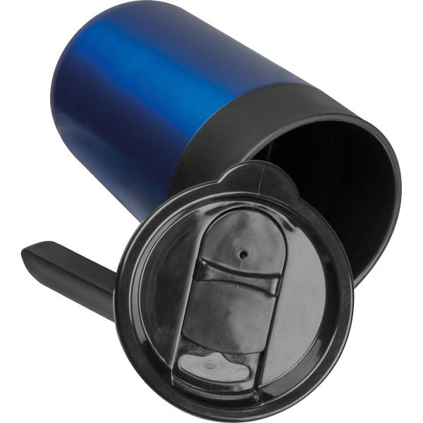 Doppelwandiger Trinkbecher aus Edelstahl mit Namensgravur - 400ml - Farbe: blau