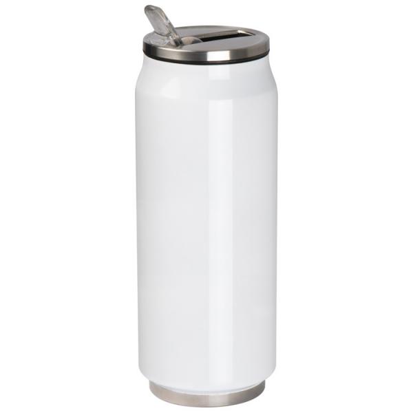 Doppelwandiger Trinkbecher mit Namensgravur - 500 ml - Farbe: weiß