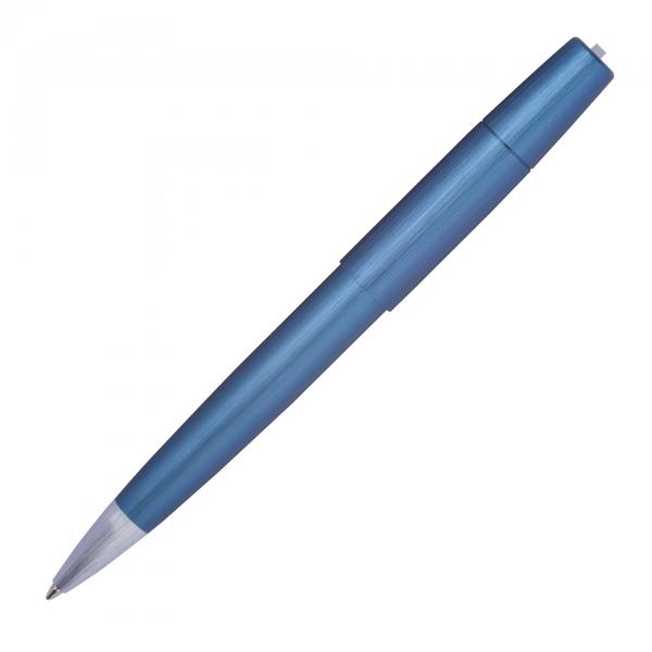 Drehkugelschreiber aus Metall mit Gravur / incl. Geschenkverpackung / blau