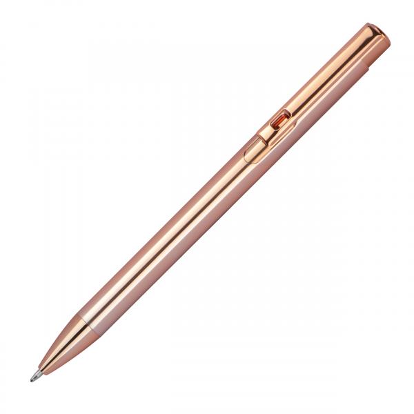 Druckkugelschreiber aus Metall mit Gravur / Farbe: Metallic kupfer
