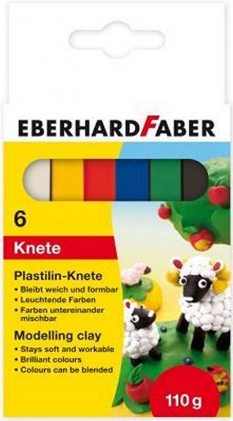 Eberhard Faber Plastilin-Knete / 6 verschiedene Farben