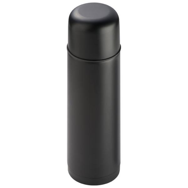 Edelstahl Thermoflasche mit Namensgravur - Fassungsvolumen 0,5l - Farbe: schwarz