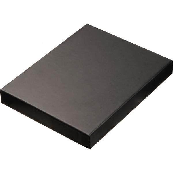 Edles Schreibset mit Notizbuch und Kugelschreiber / im Geschenkkarton / schwarz