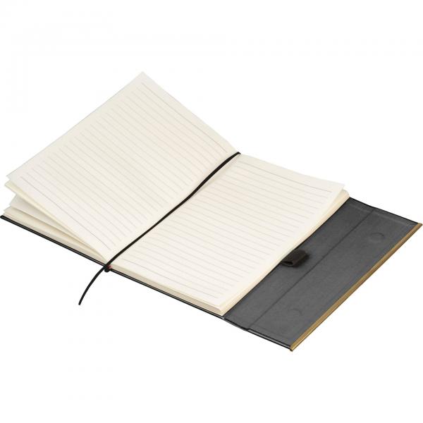 Edles Schreibset mit Notizbuch und Kugelschreiber / im Geschenkkarton / schwarz