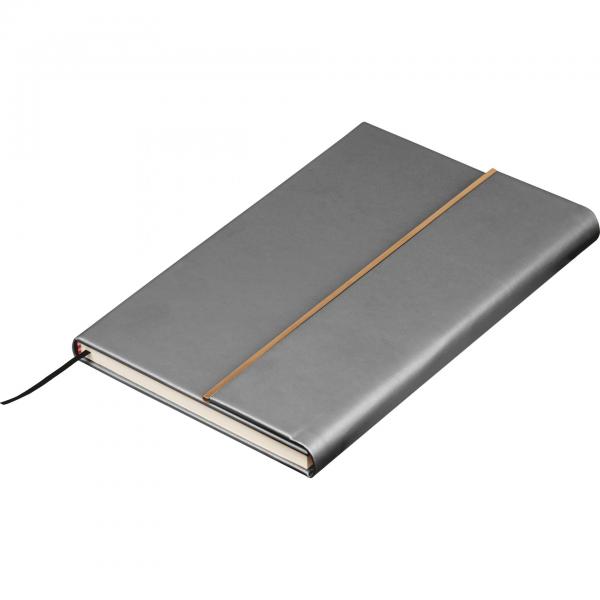 Edles Set mit Notizbuch + Kugelschreiber mit Gravur / Geschenkkarton / anthrazit
