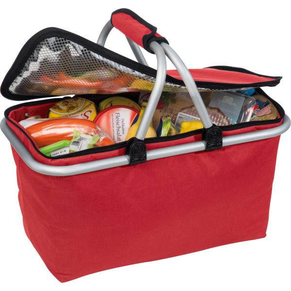 Einkaufskorb mit Kühlfunktion / Kühltasche / Farbe: rot