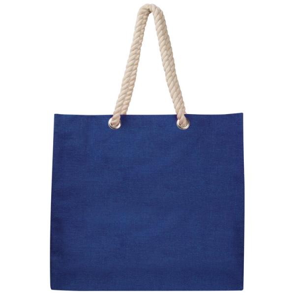 Einkaufstasche / Jutetasche mit Kordel / Farbe: blau