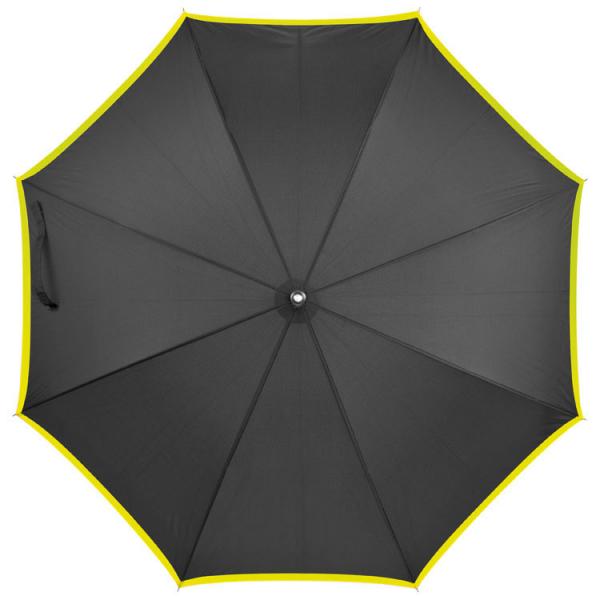 Eleganter Automatik-Regenschirm / mit Softgriff / Farbe: schwarz-apfelgrün