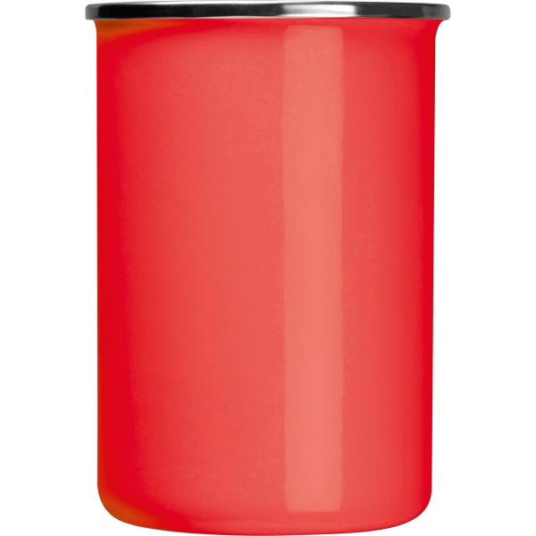 Emaille Tasse mit Gravur / Füllvermögen: 550ml / Farbe: rot