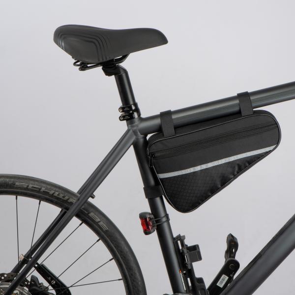 Fahrradtasche aus Polyester mit Reflektorstreifen