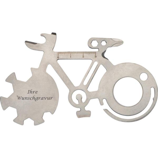 Fahrradwerkzeug mit Gravur / Multitool Reparatur-Set / mit 16 Funktionen