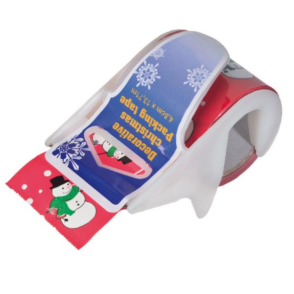 Geschenkband für Weihnachten mit Abroller / Packband