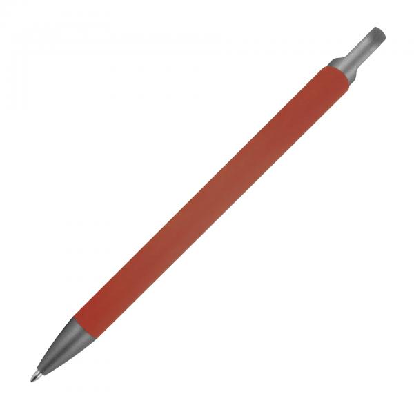 Gummierter Soft Touch Gel Kugelschreiber aus Metall / Farbe: bordeaux