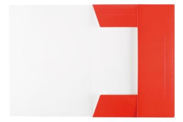 Gummizugmappe / Eckspanner / DIN A4 / aus roten Hochglanzkarton