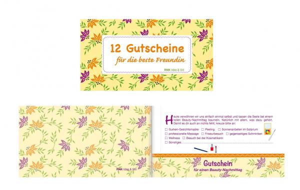 Gutscheinheft / "12 Gutscheine für die beste Freundin"