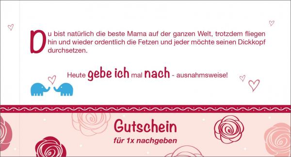 Gutscheinheft / "12 Gutscheine für die beste Mama"