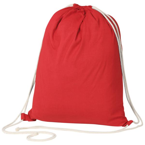 Gymbag / Sportbeutel / Turnbeutel aus Baumwolle / Farbe: rot