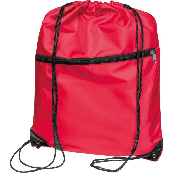 Gymbag / Sportbeutel / Turnbeutel aus RPET / Farbe: rot