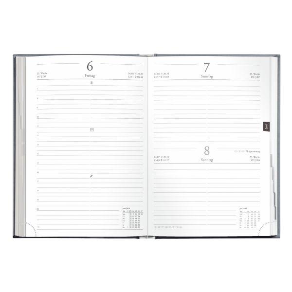 Herlitz Buchkalender 2023 mit Gravur / Chefkalender / A5 / Farbe: blau