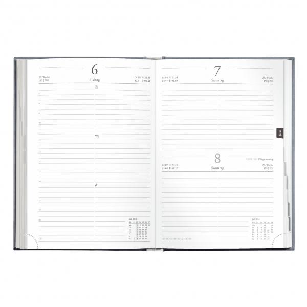 Herlitz Buchkalender 2025 / Chefkalender / A5 / Farbe: blau
