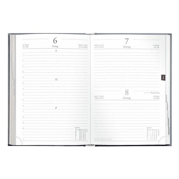 Herlitz Buchkalender 2025 mit Gravur / Chefkalender / A5 / Farbe: schwarz