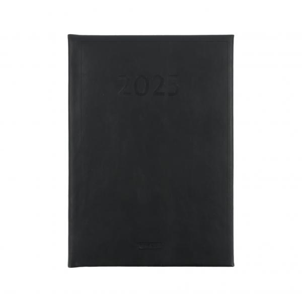 Herlitz Buchkalender 2025 mit Gravur / Chefkalender / A5 / Farbe: schwarz