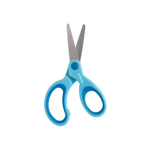 Herlitz Design Bastelschere für Linkshänder / rund / Farbe: hellblau