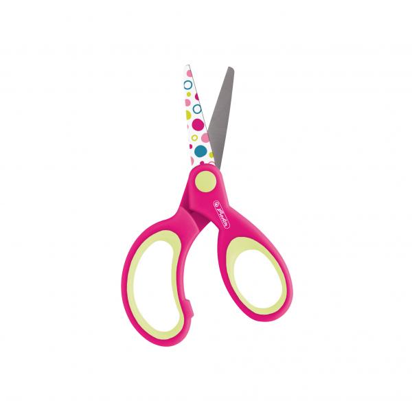 Herlitz Design Bastelschere für Linkshänder / rund / Farbe: pink