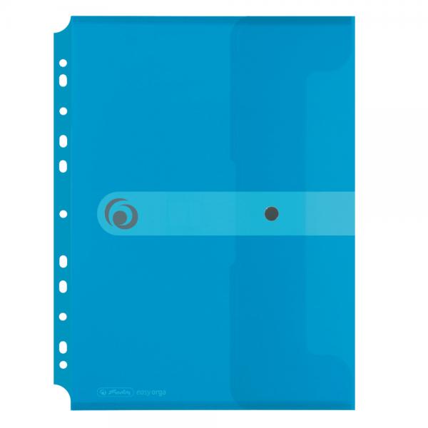 Herlitz Dokumententasche zum Abheften / Dokumentenmappe / A4 / transparent blau