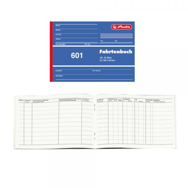 Herlitz Fahrtenbuch 601 / A6 / 40 Blatt