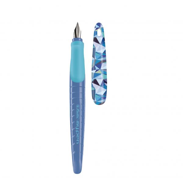 Herlitz Füllhalter "my.pen" + 100 Tintenpatronen / Füller / "Wild Blue"
