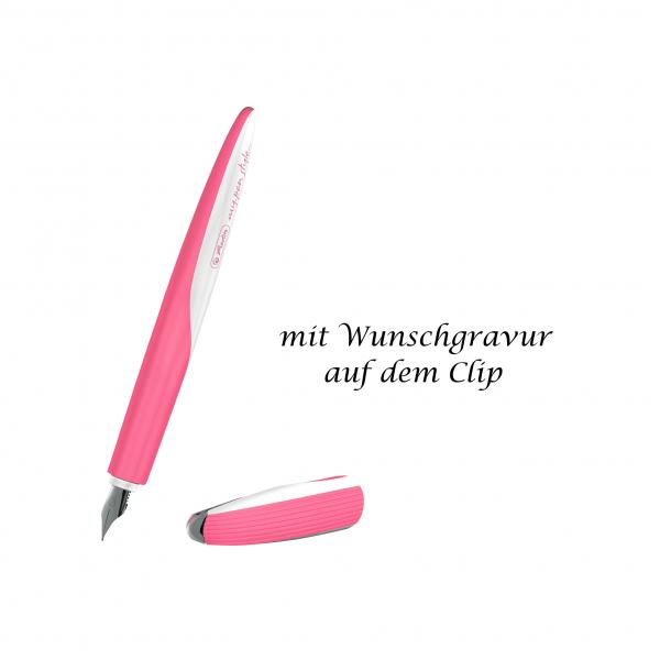 Herlitz Füllhalter "my.pen" mit Gravur / Füller / "Indonesia Pink"
