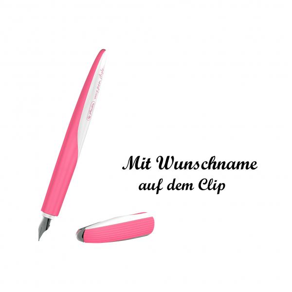 Herlitz Füllhalter "my.pen" mit Namensgravur - Füller - "Indonesia Pink"