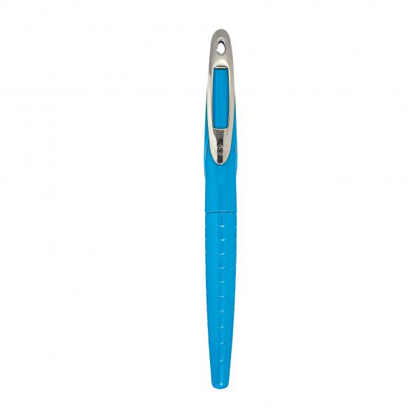 Herlitz Füllhalter mit Gravur / Linkshänder-Füller / Farbe: blau/neon