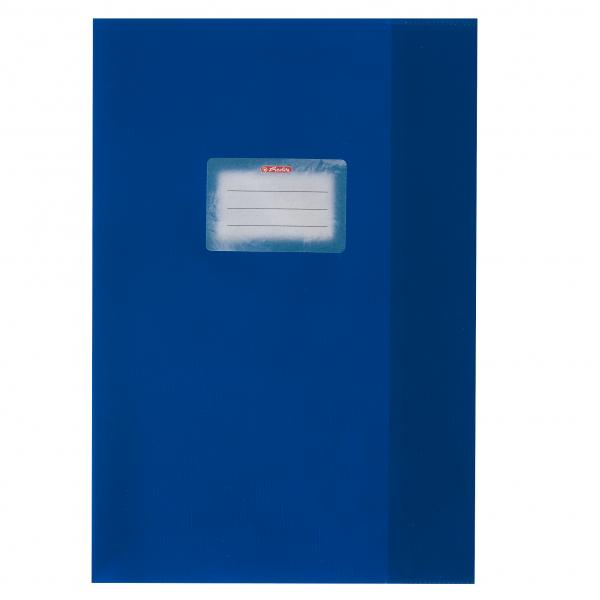 Herlitz Heftumschlag / Hefthülle DIN A4 / Baststruktur / Farbe: dunkelblau