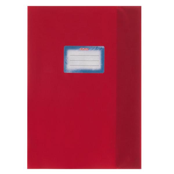 Herlitz Heftumschlag / Hefthülle DIN A4 / Baststruktur / Farbe: rot