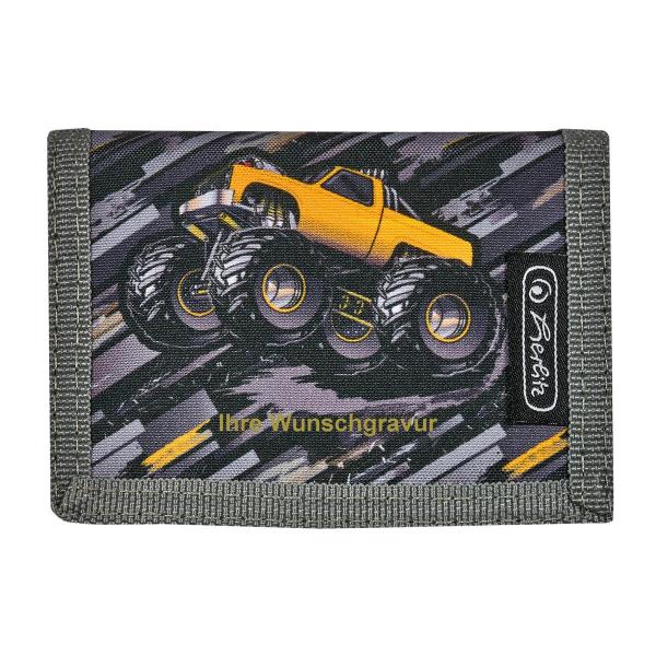 Herlitz Kinder Geldbörse mit Gravur / Geldbeutel / "Monster Truck"