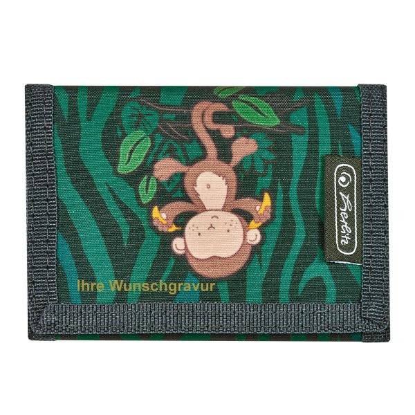 Herlitz Kinder Geldbörse mit Gravur / Geldbeutel / Portemonnaie / "Monkey"