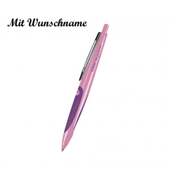 Herlitz Kugelschreiber my.pen mit Namensgravur - Farbe: rosa-lila