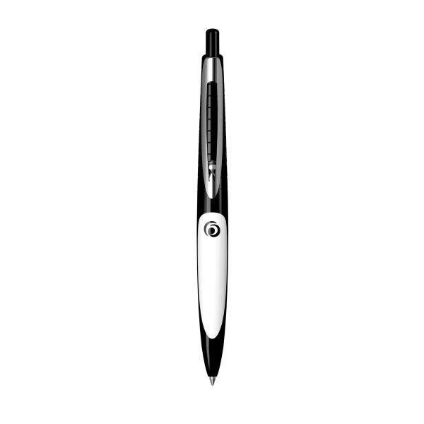 Herlitz Kugelschreiber my.pen mit Namensgravur - Farbe: schwarz-weiß
