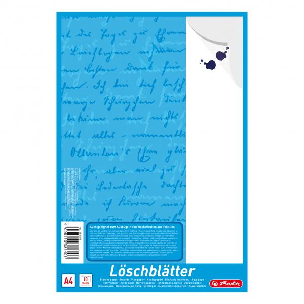 Herlitz Löschblattblock / 10 Blatt weißes Löschpapier / DIN A4