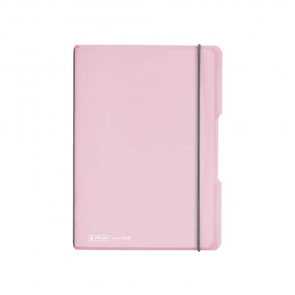 Herlitz Notizheft / DIN A5 / flexibel / 40 Blatt / kariert / Farbe: rose