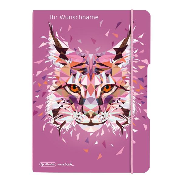 Herlitz Notizheft mit Gravur / A5 / flexibel / 40 Bl. / punktiert / "Luchs"