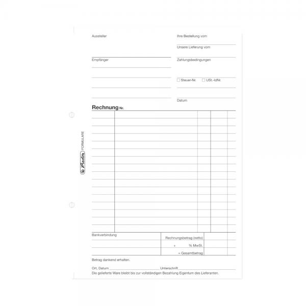 Herlitz Rechnungsbuch 304 / A5 / 2x 50 Blatt