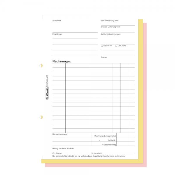 Herlitz Rechnungsbuch 307 / A5 / 3x 40 Blatt / selbstdurchschreibend