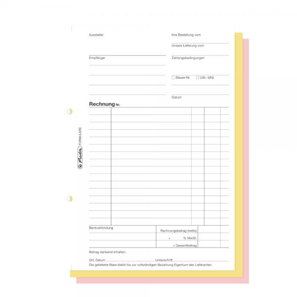 Herlitz Rechnungsbuch 307 / A5 / 3x 40 Blatt / selbstdurchschreibend
