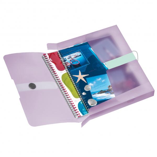 Herlitz Sammelbox / Heftbox / DIN A4 / Farbe: transparent flieder