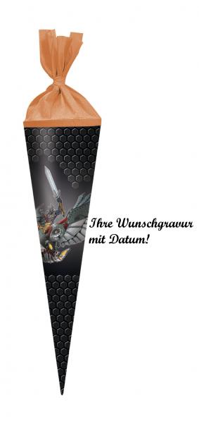 Herlitz Schultüte mit Namensgravur - 35cm - rund - "Drachenreiter"